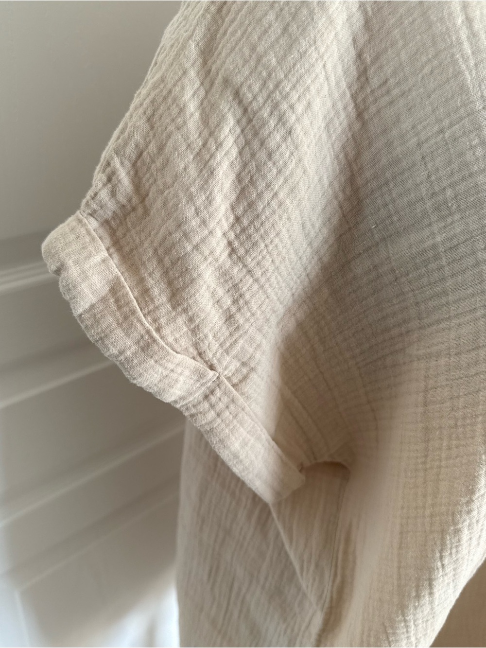 Zenana Outfitters Neutral Beige Gauze Dress - Picture 3 of 8